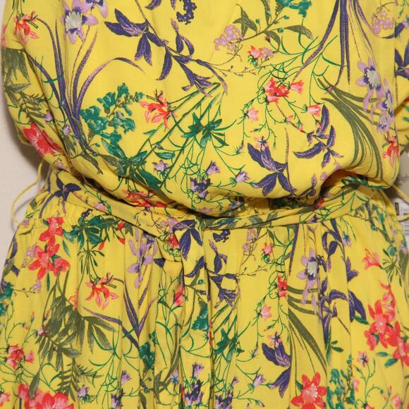 NEW NIne.Eight Floral High Low Tiered Halter Maxi Dress Size Large - Picture 5 of 9